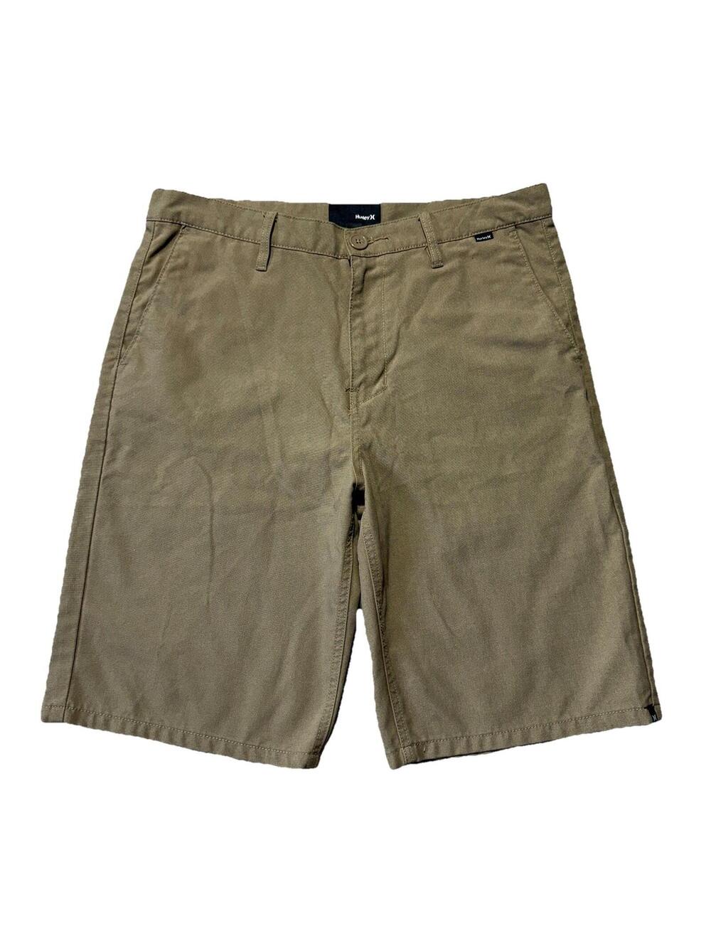 Hurley Men's Classic Cotton Canvas Board Shorts Khaki 10” Size 32